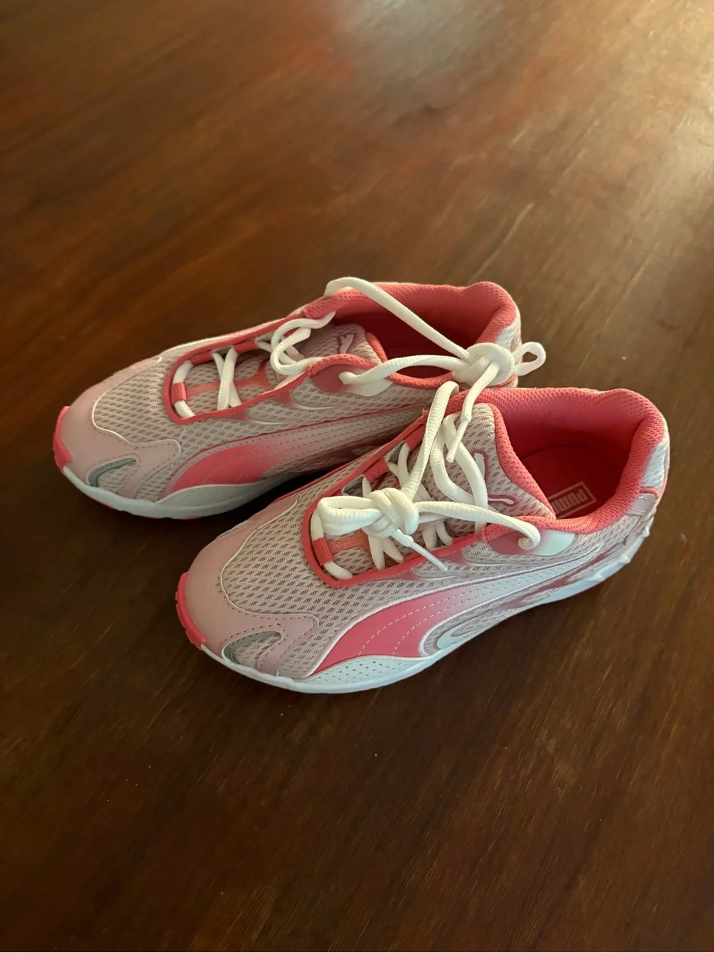 Puma Kids Pink and White Athletic Sneakers
